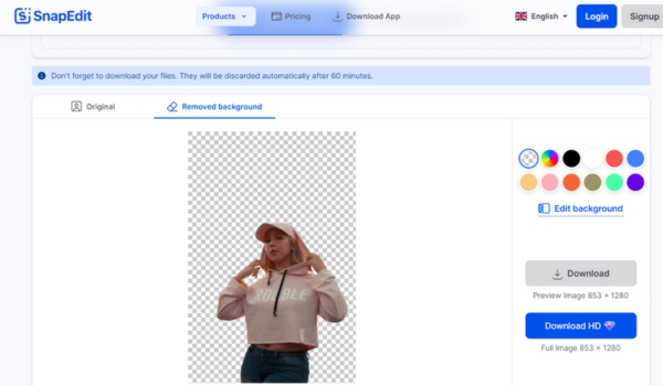 Change the background for ebay product image