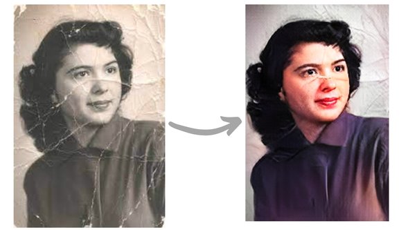 Example of old photo restoration